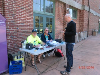 The West Seattle Tool Library handed out shovels and sledgehammers for the riders, and the ACS radio team called in locations as each rider passed.