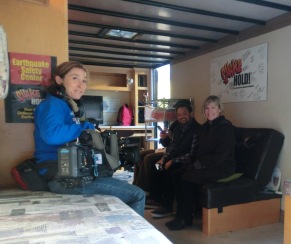 Marco and Jo Vandersnick get to ride the "Big Shaker" and are filmed by the KING 5 news crew