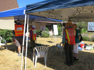 Broadview Hub messaging tents