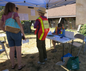 Broadview Hub visitors check out the Needs board