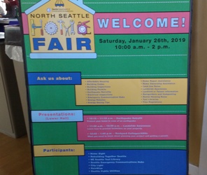 a listing of all the information tables at the North Seattle Home Show