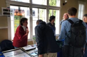 Cheryl Dyer, Loyal Heights Hub Captain, talks with Home Show attendees